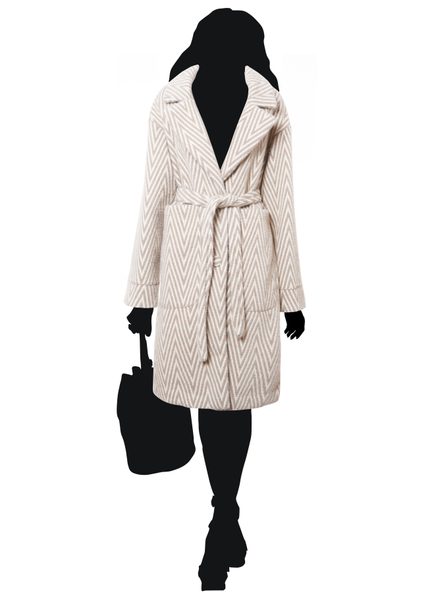 Women's coat Due Linee - Beige -