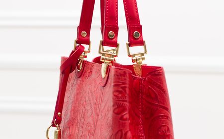 Real leather handbag Glamorous by GLAM - Red -