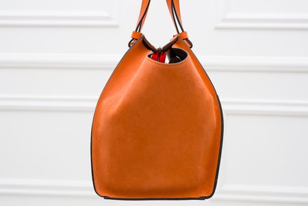 Real leather shoulder bag Glamorous by GLAM - Orange -