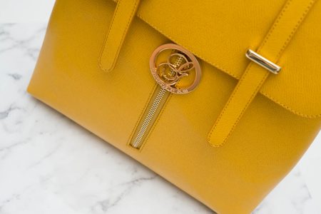 Skórzany plecak damski Glamorous by GLAM - żółty -