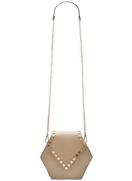 Real leather crossbody bag Glamorous by GLAM - Beige -