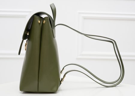 Mochila de mujer de cuero genuino Glamorous by GLAM - Verde -