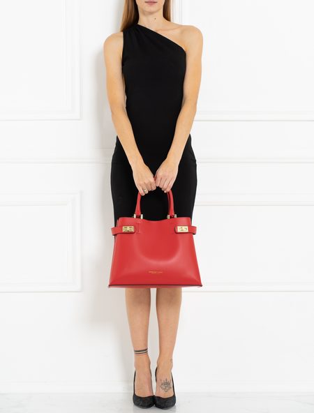 Bolso de cuero de mano para mujer Glamorous by GLAM - Rojo -