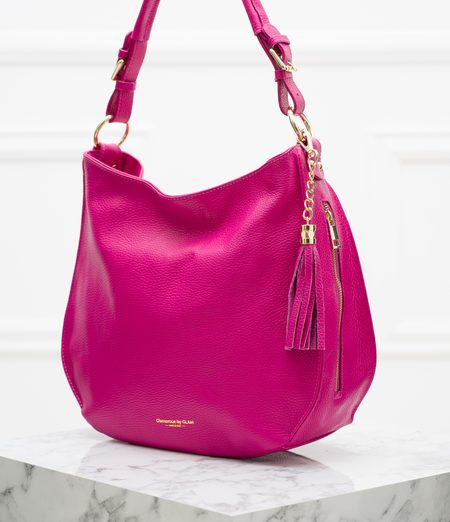 Real leather shoulder bag Glamorous by GLAM - Pink -