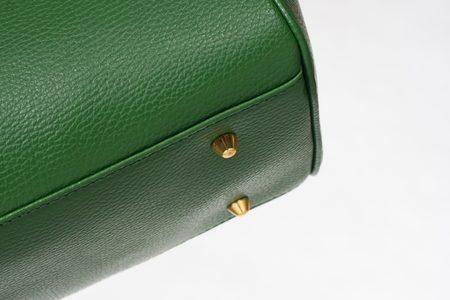 GbyG talianska kabelka z pravý kože zelená -