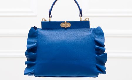 Real leather handbag Glamorous by GLAM - Blue -