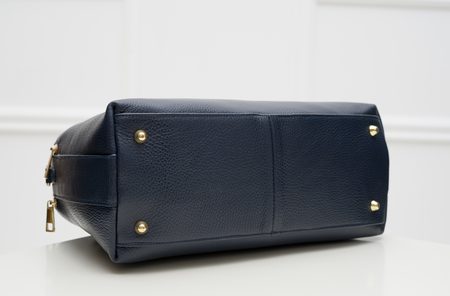 Real leather handbag Glamorous by GLAM - Dark blue -