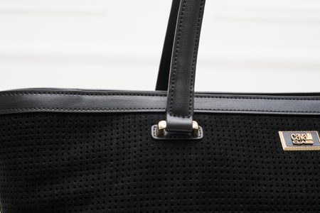 Damska skórzana torebka na ramię Cavalli Class - czarny
