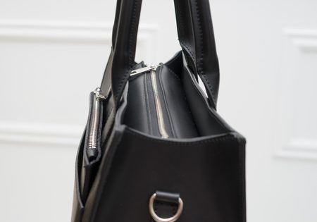 Bolso de cuero de mano para mujer Glamorous by GLAM - Negro -