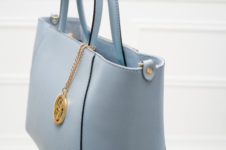 Real leather handbag Glamorous by GLAM - Blue -