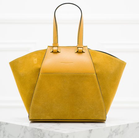 Real leather shoulder bag Glamorous by GLAM - Yellow -