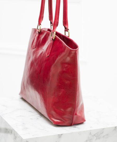 Real leather shoulder bag Glamorous by GLAM Santa Croce - Wine -