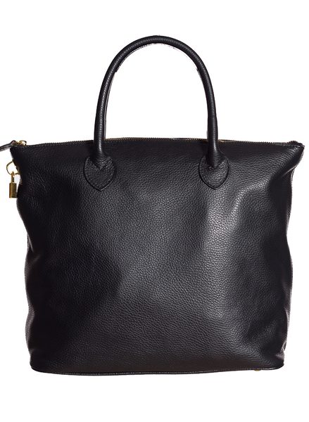Dámská kožená kabelka černá -