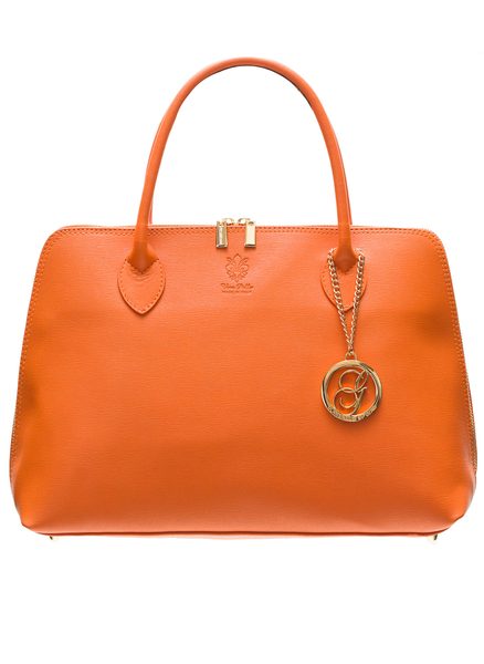 Real leather handbag Glamorous by GLAM - Orange -