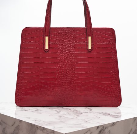 Bolso de cuero de mano para mujer Glamorous by GLAM - Rojo -