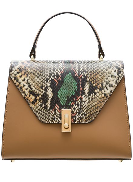 Bolso de cuero de mano para mujer Glamorous by GLAM - Marrón -