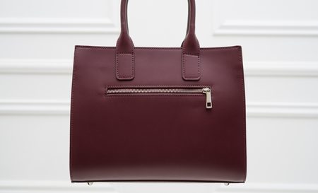 Real leather handbag Glamorous by GLAM - Wine -