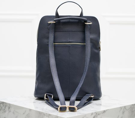 Real leather backpack Glamorous by GLAM - Dark blue -