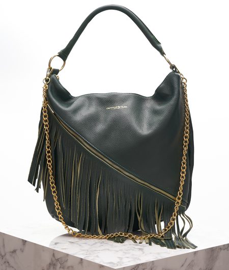 Bolso de hombro de cuero para mujer Glamorous by GLAM - Verde -