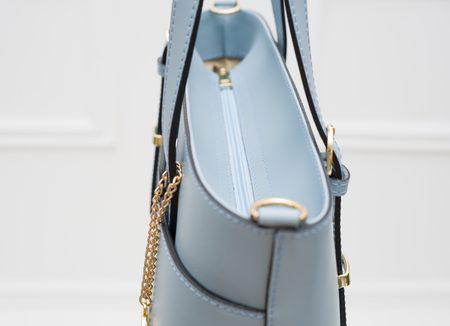 Real leather shoulder bag Glamorous by GLAM - Blue -