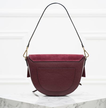 Real leather shoulder bag Glamorous by GLAM - Wine -