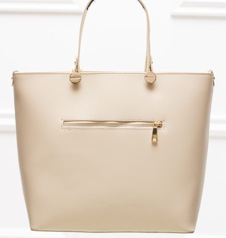 Borsa a mano da donna in pelle Glamorous by GLAM - Beige -