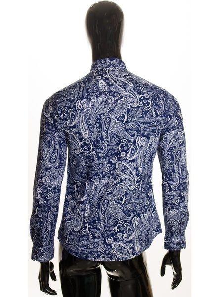 Pánská vzorovaná košile modrá -