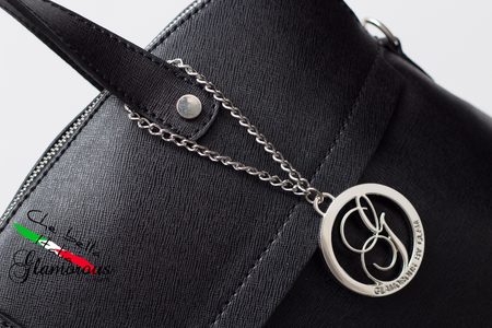 Dámská kožená kabelka pevná - černá -