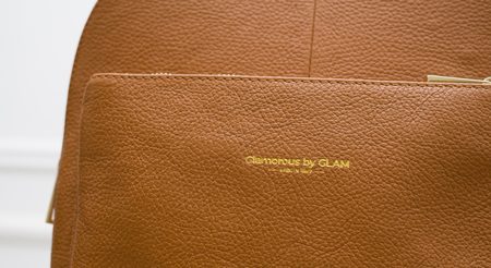 Skórzany plecak damski Glamorous by GLAM - brązowy -