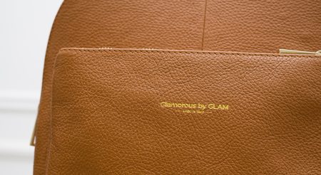 Rucsac pentru femei din piele naturală Glamorous by GLAM - Maro -