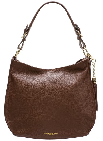 Bolso de hombro de cuero para mujer Glamorous by GLAM - Marrón -