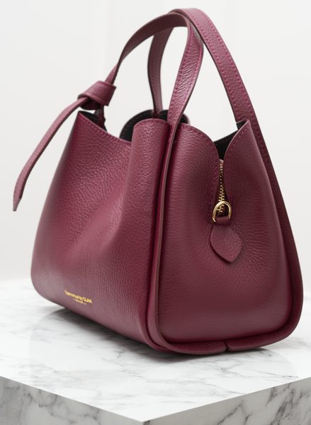 Dámská kožená kabelka do ruky vínová -