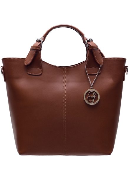 Real leather handbag Glamorous by GLAM - Brown -