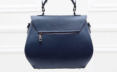 Dámská malá luxusní kabelka se zipem okolo - modrá -