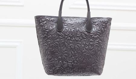 Real leather handbag Glamorous by GLAM - Grey -