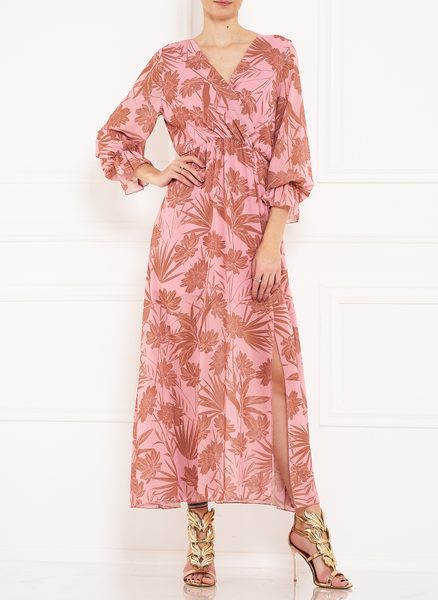 Damska długa sukienka Glamorous by Glam - różowy -