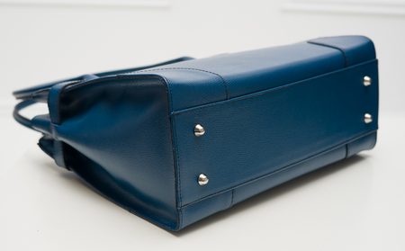 Dámská kožená kabelka dlouhé ucho STEFANIA - modrá -