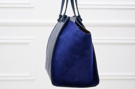 Real leather shoulder bag Glamorous by GLAM - Dark blue -