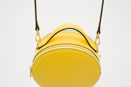 Real leather crossbody bag Glamorous by GLAM - Yellow -