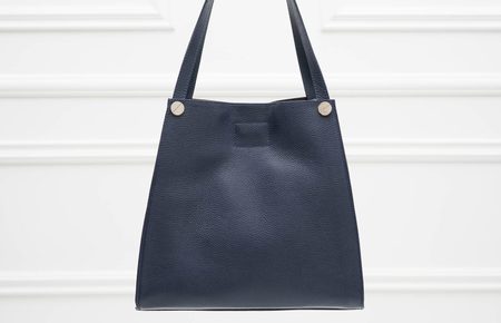 Real leather shoulder bag Glamorous by GLAM - Dark blue -