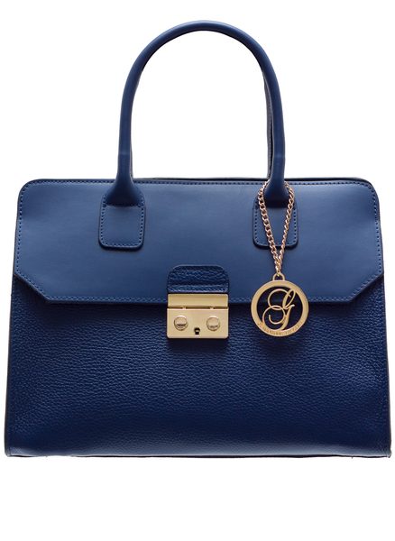 Borsa a mano da donna in pelle Glamorous by GLAM - Blu -