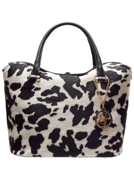 Borsa a mano da donna in pelle Glamorous by GLAM - Bianco - nero -