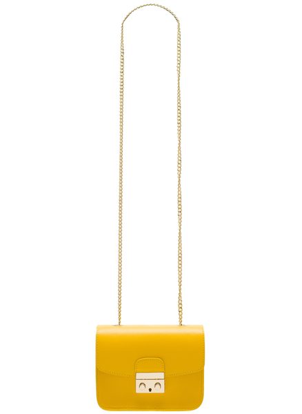 Real leather crossbody bag Glamorous by GLAM - Yellow -