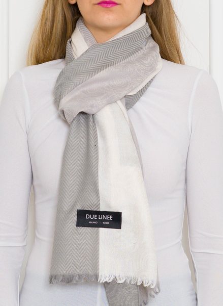 Foulard donna Due Linee - Beige -