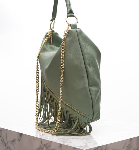 Borsa a spalla da donna in pelle Glamorous by GLAM - Verde -