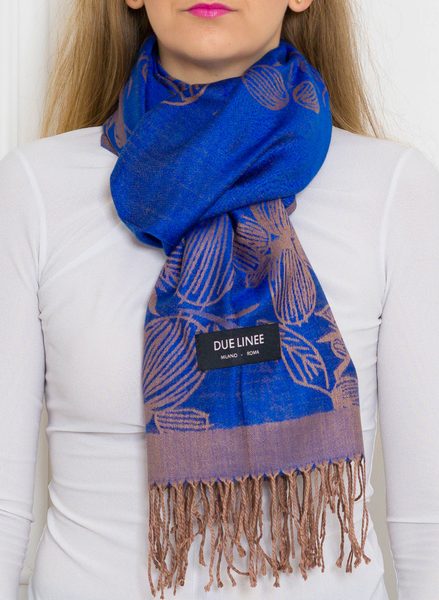 Women's scarf Due Linee - Blue -