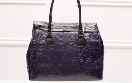 Real leather handbag Glamorous by GLAM - Blue -