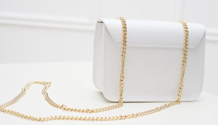 Geantă din piele crossbody pentru femei Glamorous by GLAM - Albă -