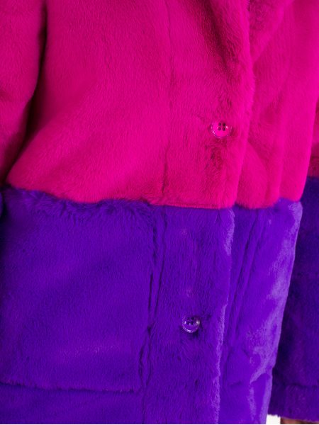 Női teddy kabát Due Linee - Rózsaszín -