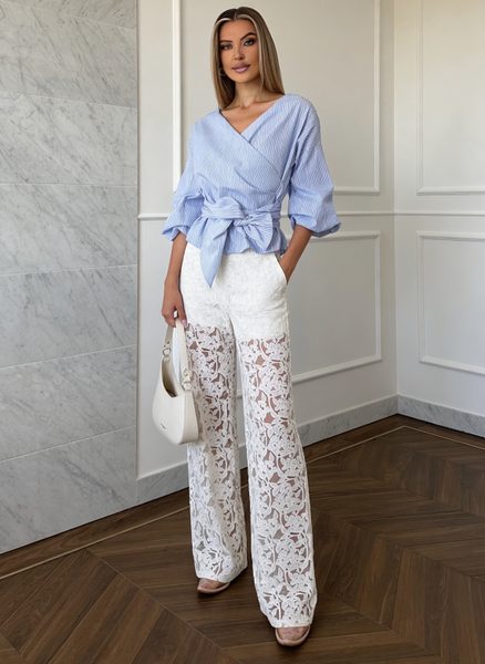 Women's top Due Linee - Blue -